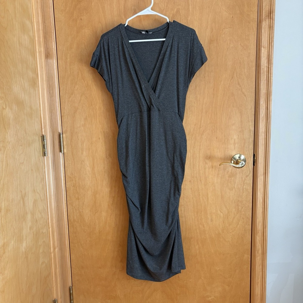 isabella oliver maternity dress v-neck dark gray Size 4